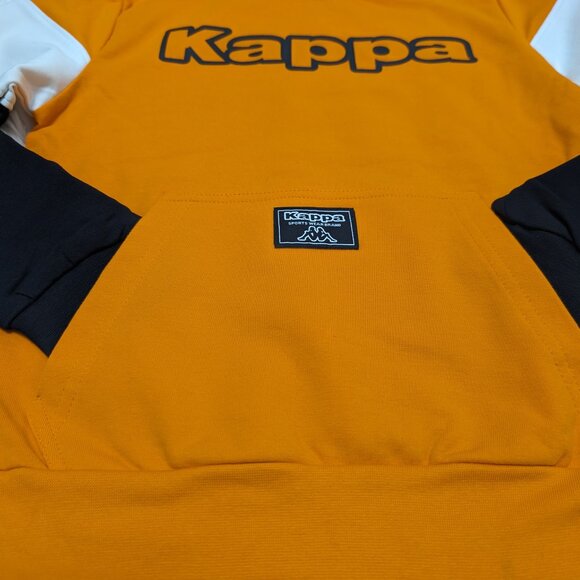 Kappa Unisex Crew Neck Orange with Black Pullover Loopknit  Sweatshirt NWOT - Picture 7 of 11